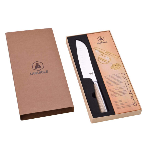 Laguiole Groot Keukenmes Santoku ashwood