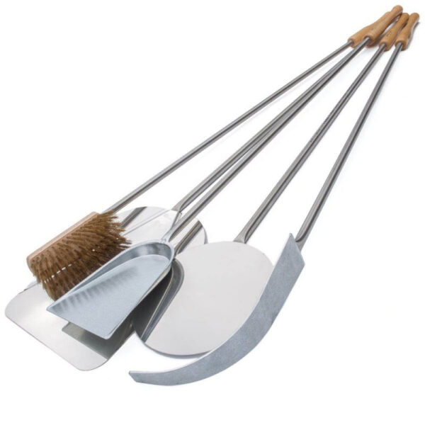 Set van 5 RVS Pizza peelset (voor pizza's van 30 cm.)