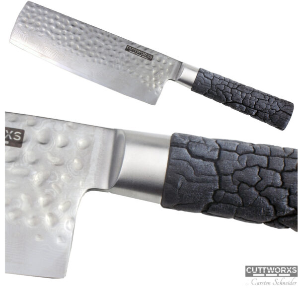 Cuttworxs Flamewood Nakiri mes - Afbeelding 2