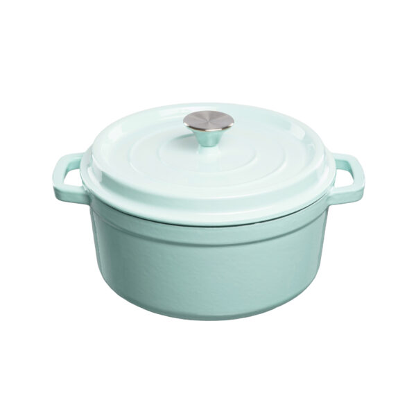 Grand Feu geëmailleerde gietijzeren braadpan 4,7 ltr. lichtblauw