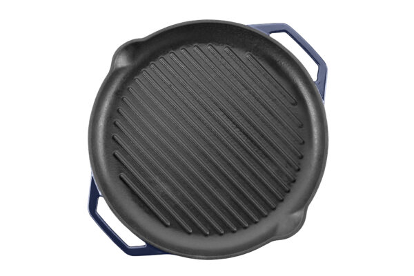 Grand Feu geëmailleerde gietijzeren grillpan blauw - Afbeelding 3
